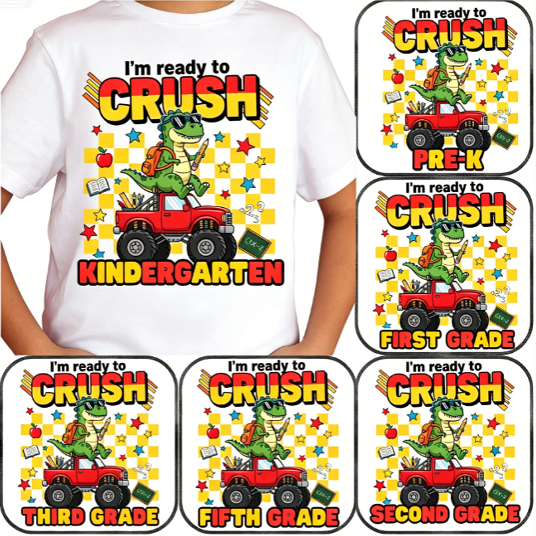 Personalized Grade I'M Ready To Crush Kindergarten Toddler T-shirts