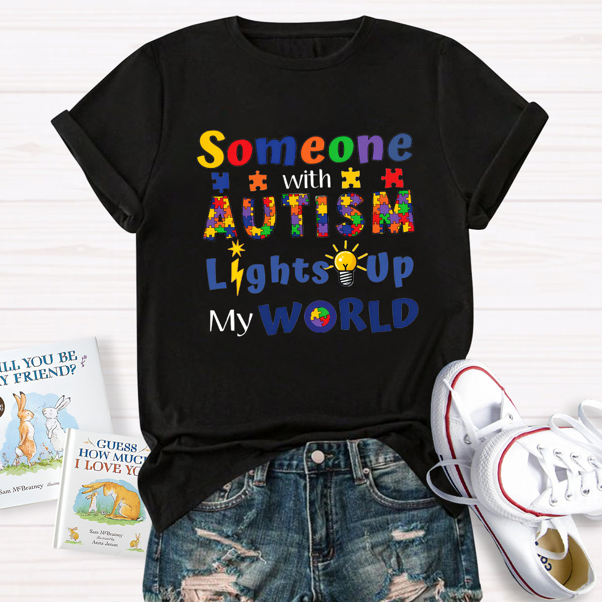 Someone With Autism Lights Up My World T-Shirt