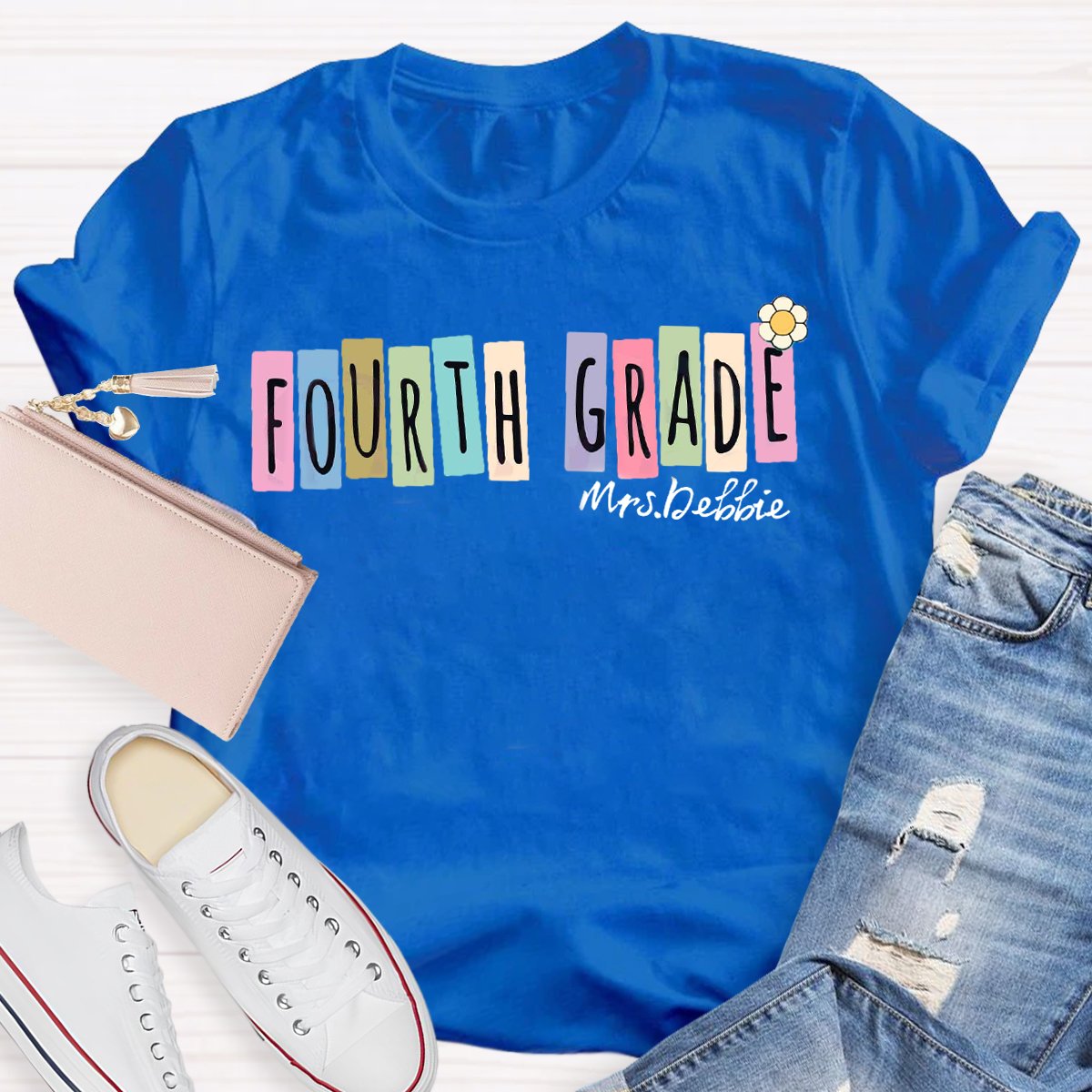 Personalized Teacher Grade And Name Back To School T-Shirt