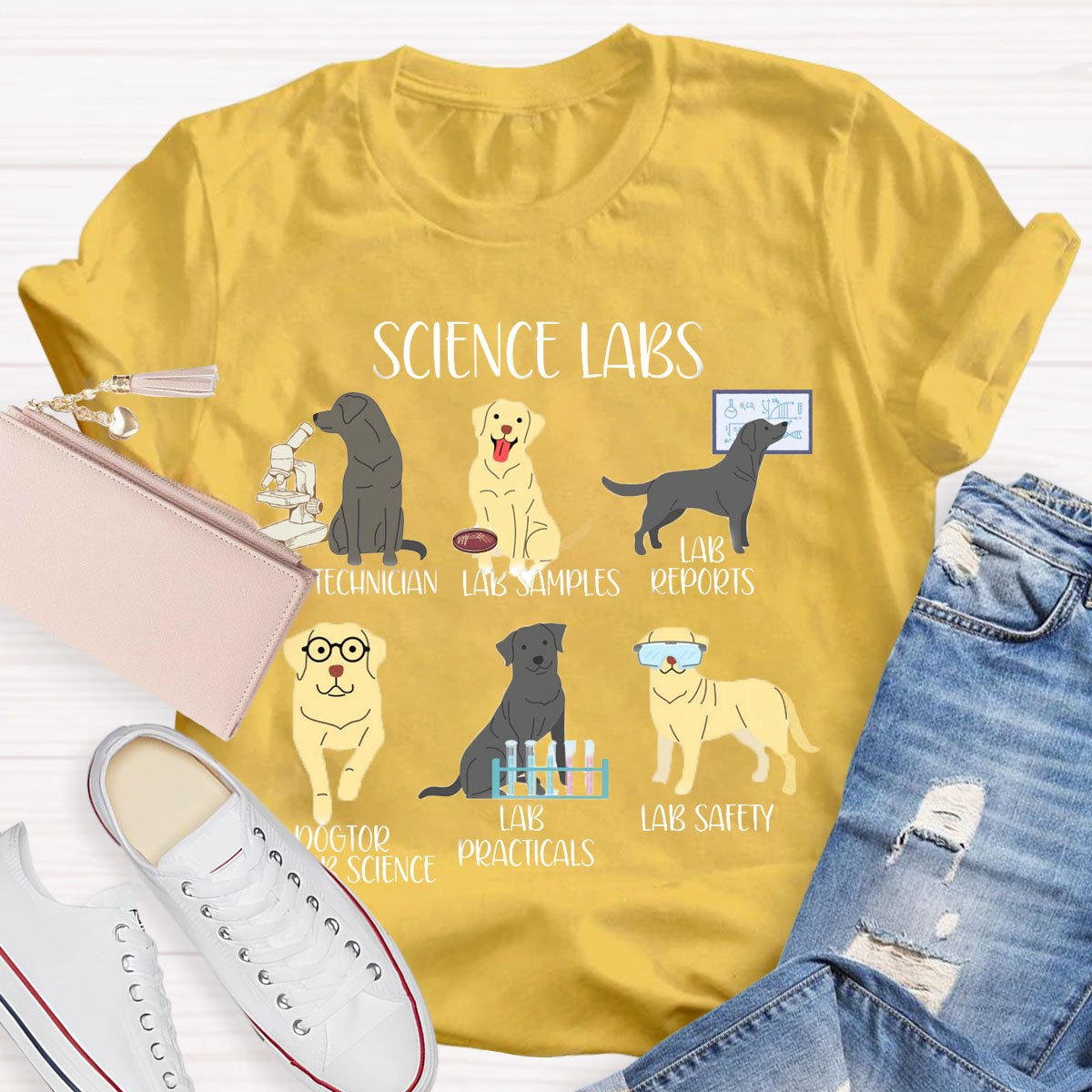 Cute Science Teacher Lab Dog Lover Shirt