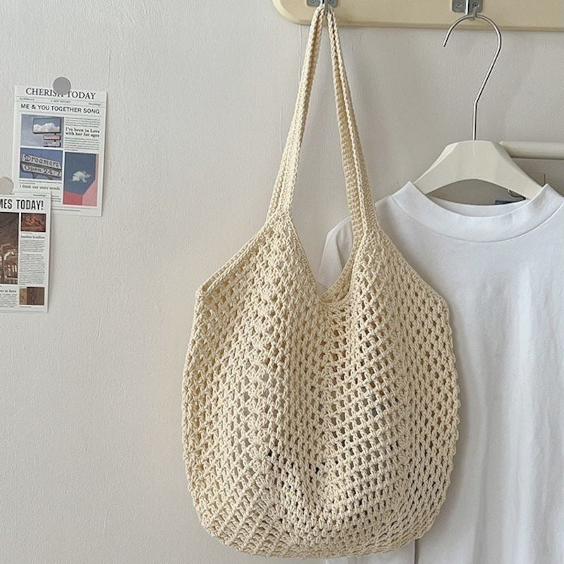 Women's Open-Weave Tote Bag — Summer Beach & Vacation Bag