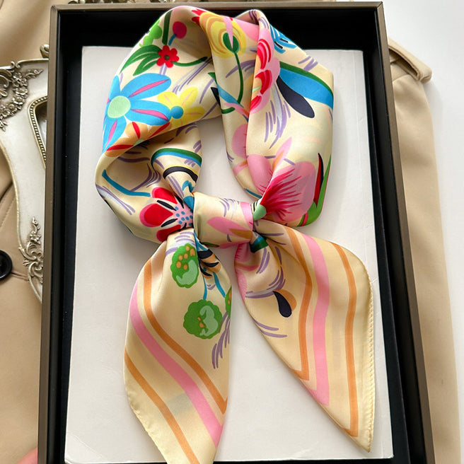 Small Square Scarf Neck Protector Teacher's Day Gift