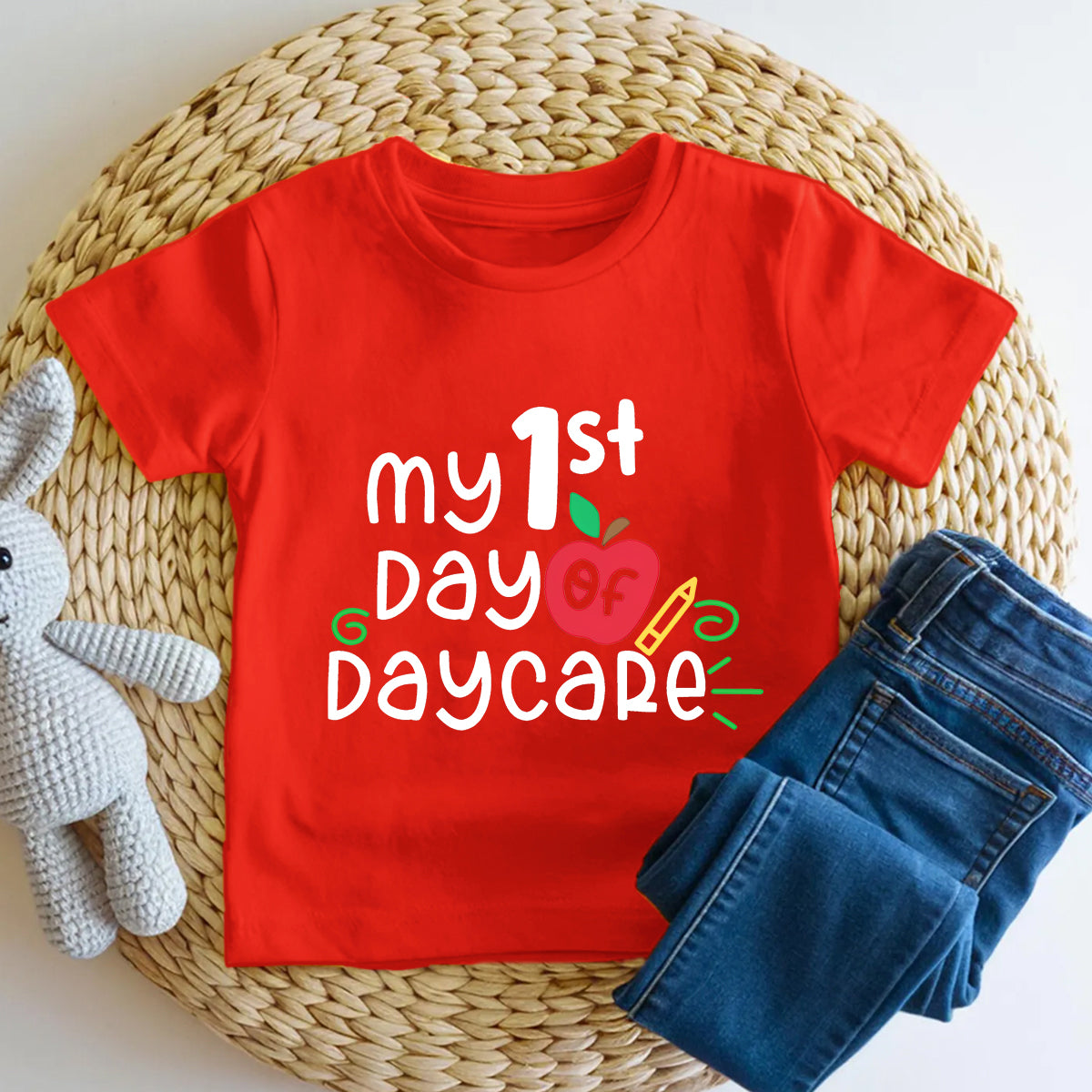 Personalized Grade My 1st Day Of Daycare Toddler T-shirts
