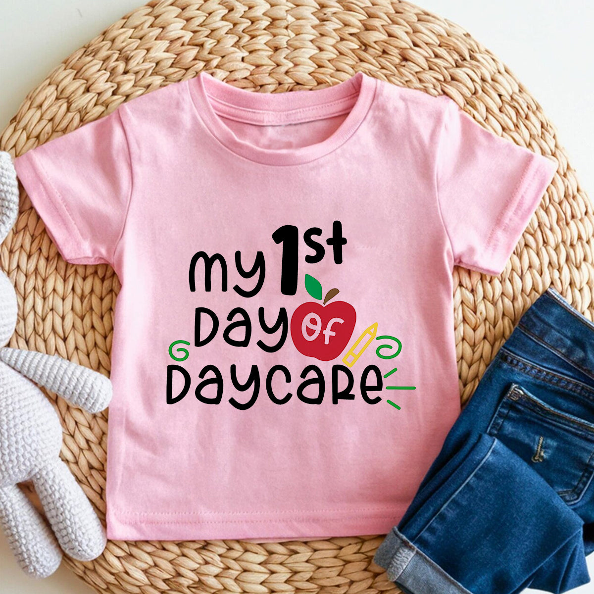Personalized Grade My 1st Day Of Daycare Toddler T-shirts