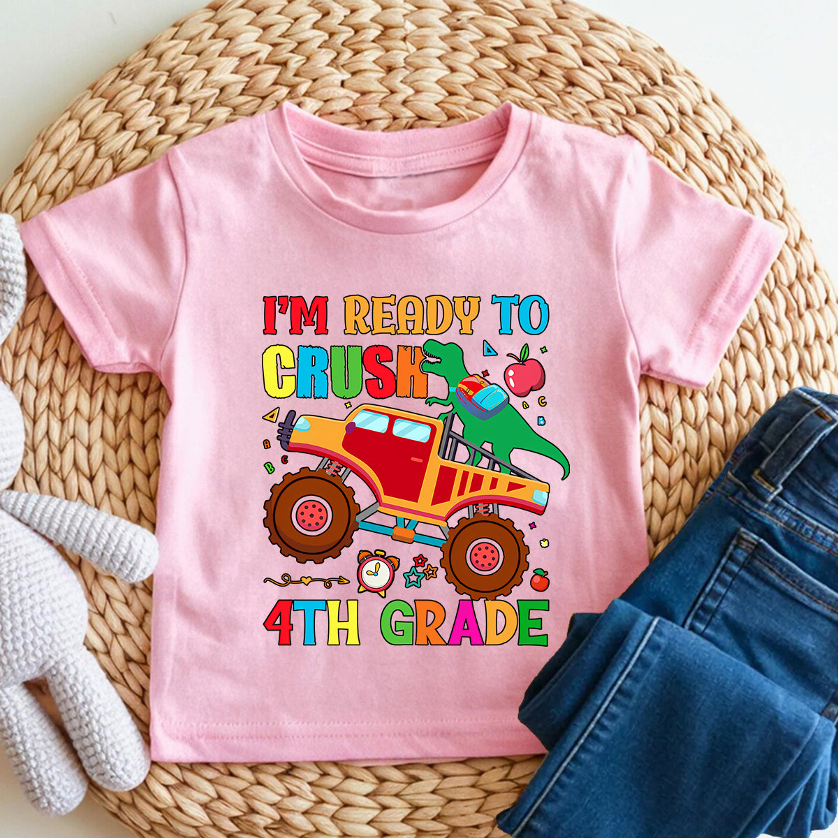 Personalized Grade I'M Ready To Crush 4th Grade Toddler T-shirts