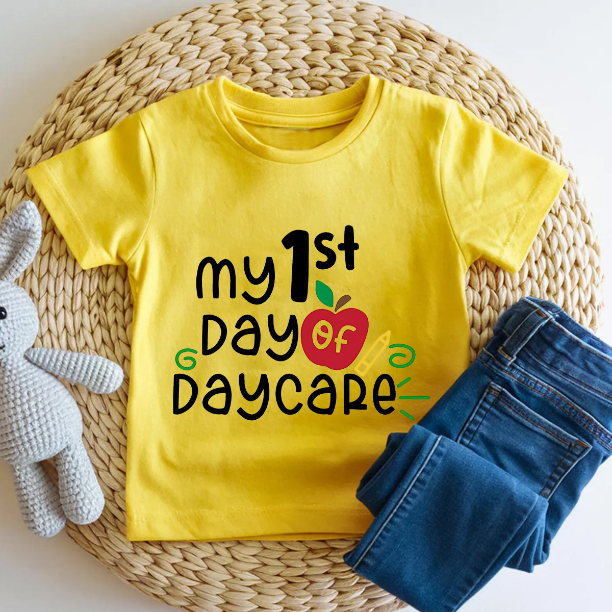 Personalized Grade My 1st Day Of Daycare Toddler T-shirts