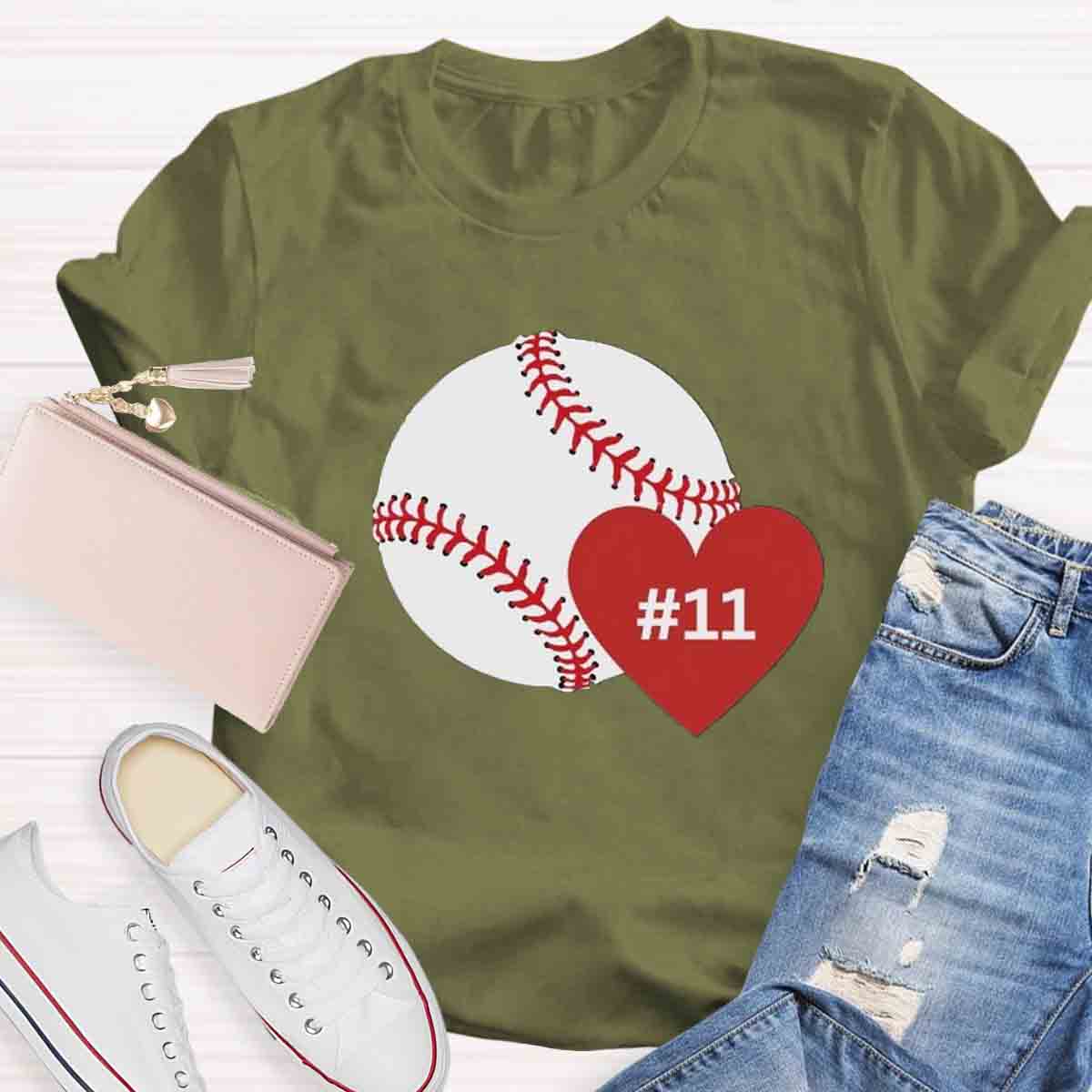 Personalized Number Game Day Teacher T-Shirt
