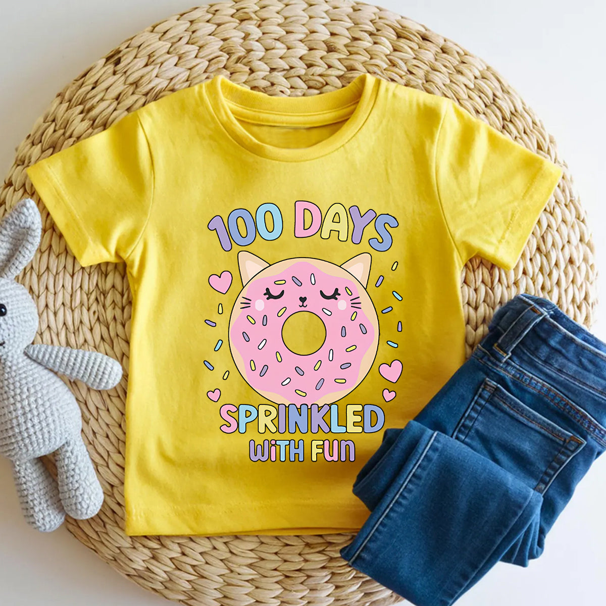 100 Sprinkled With Fun Donuts And Colorful Fonts Toddler T-shirts