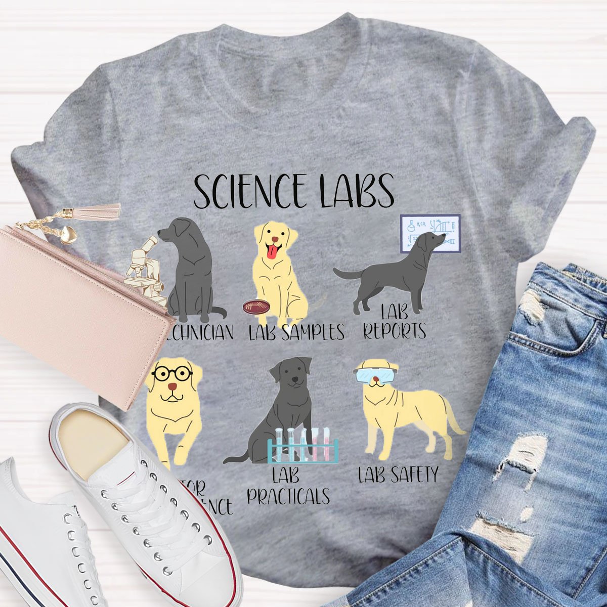 Cute Science Teacher Lab Dog Lover Shirt