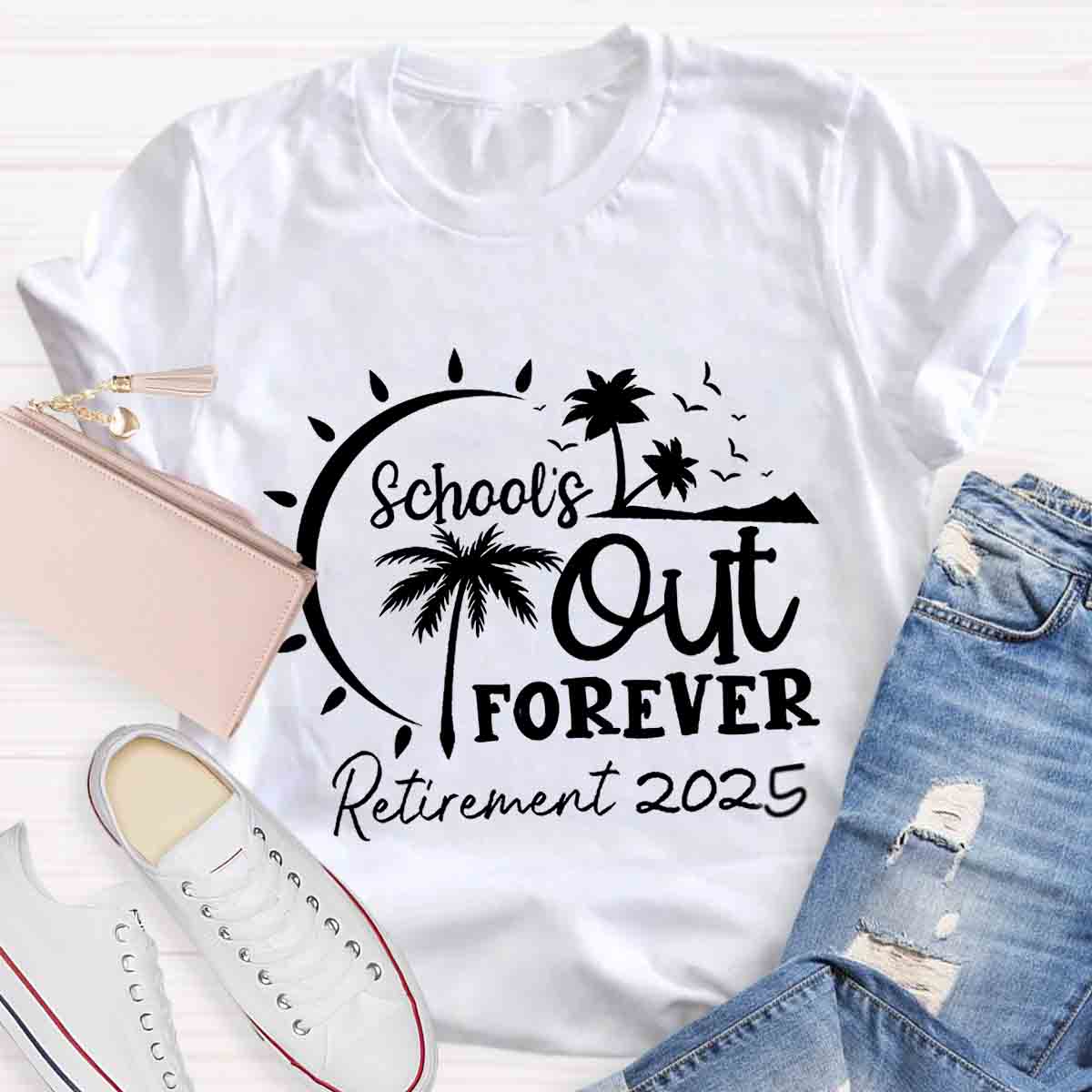 Personalized Retirement Time School's Out Forever T-Shirt