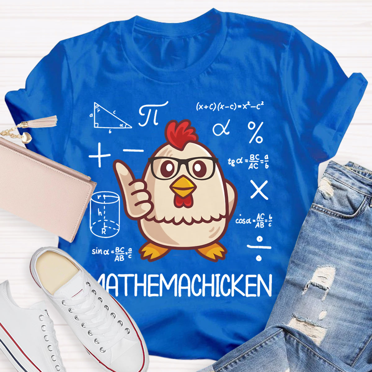 Mathemachicken Funny Math Teacher T-shirt