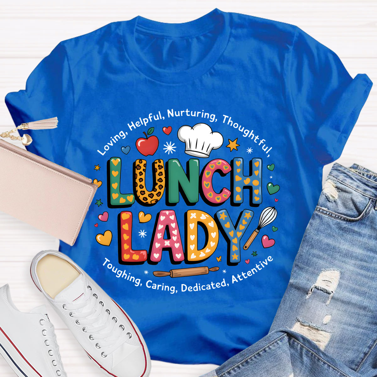 Lunch Lady Loving Helpful Teacher T-Shirt