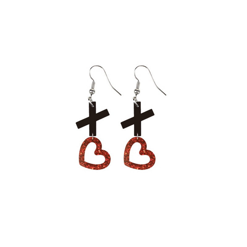 Devil Heart Bear Envelope Balloon Goblin Earrings