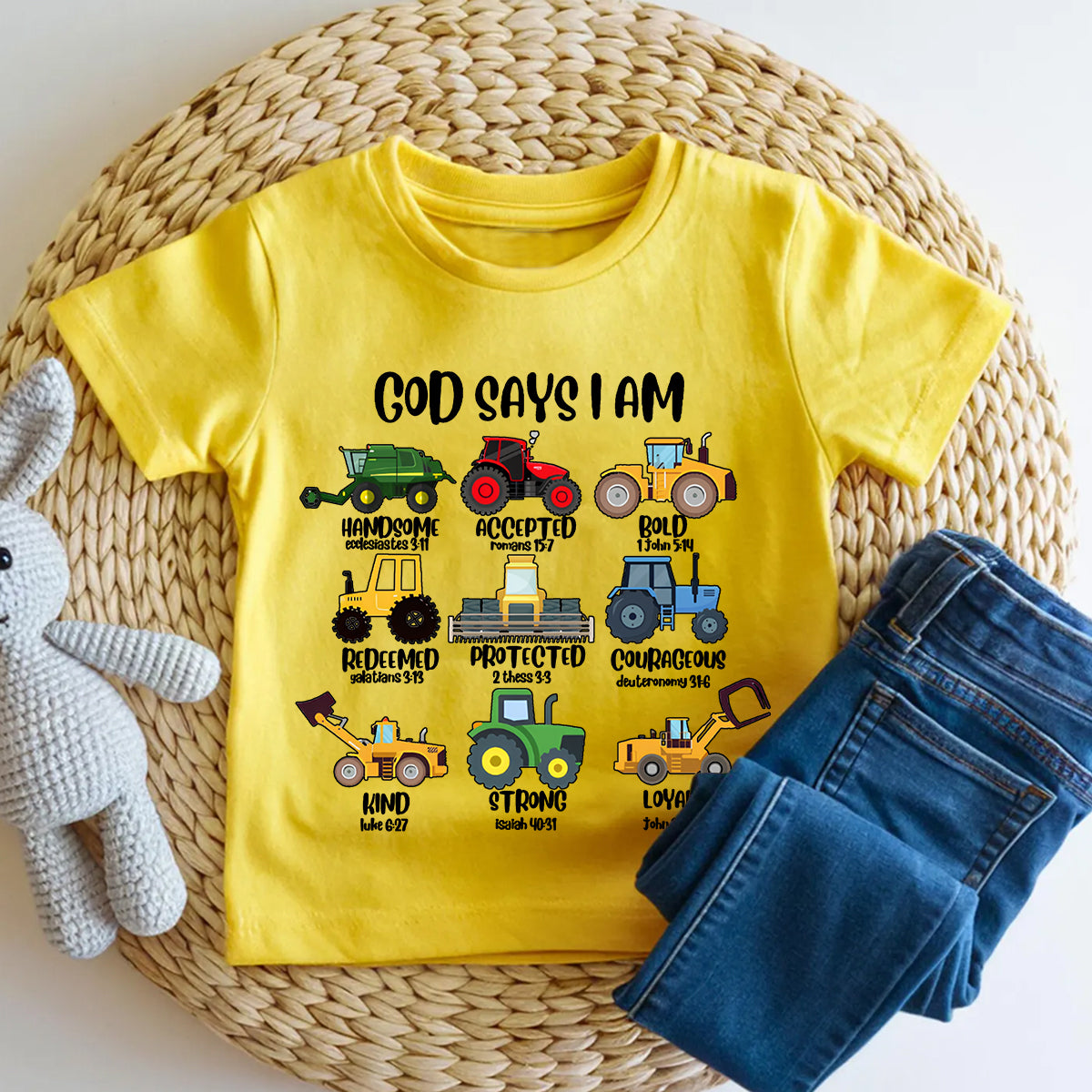 God Says I Am Kind Strong Loyal Courageous Toddler T-shirts
