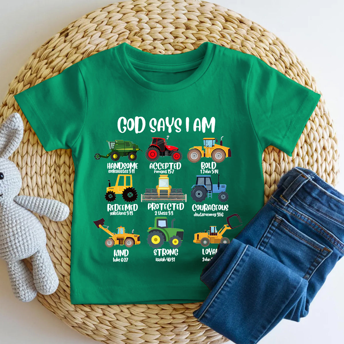God Says I Am Kind Strong Loyal Courageous Toddler T-shirts