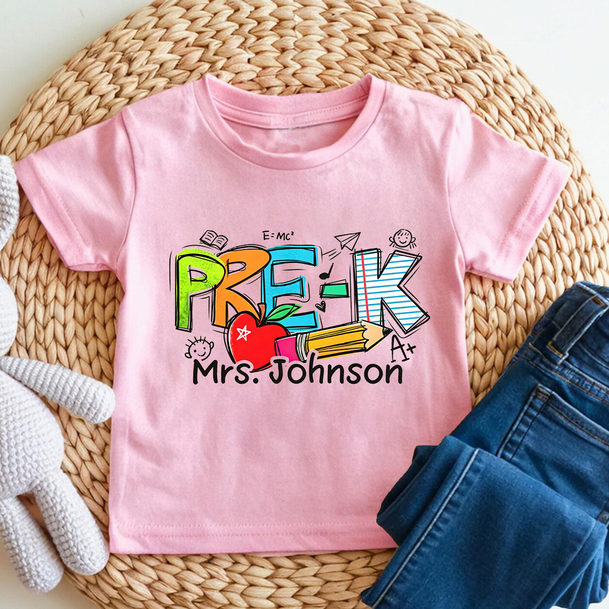 Personalized Name And Grade My Pre-K Classroom Toddler T-shirts