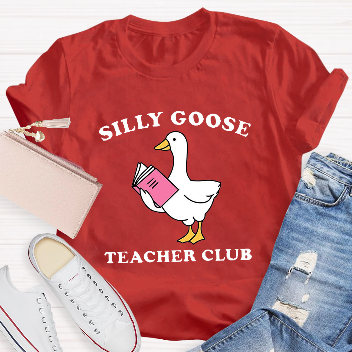 Silly Goose Teacher Club Funny T-Shirt