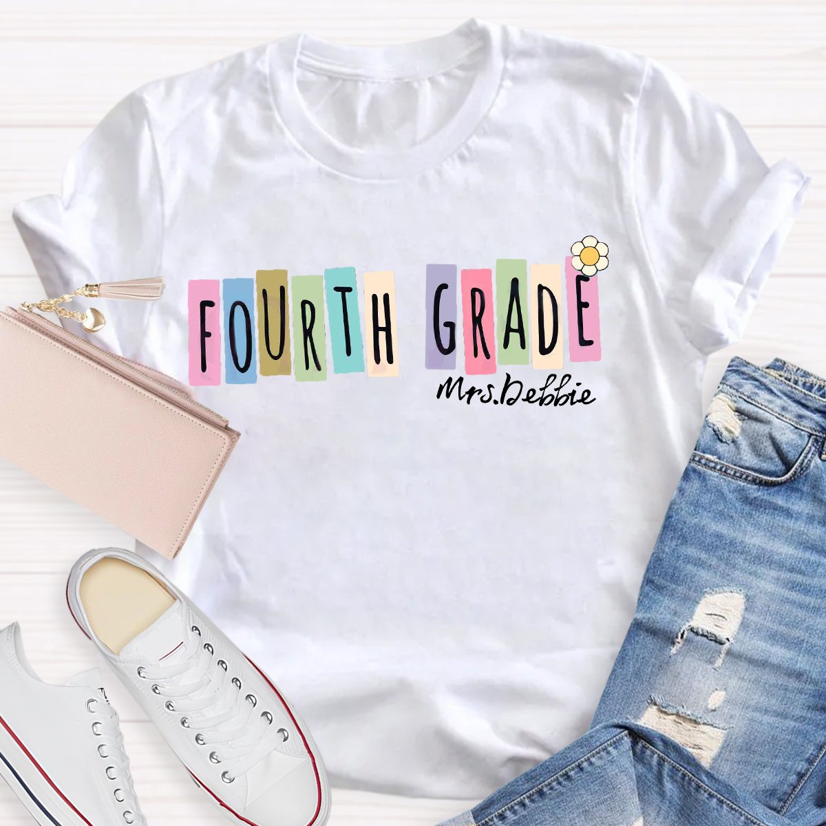 Personalized Teacher Grade And Name Back To School T-Shirt