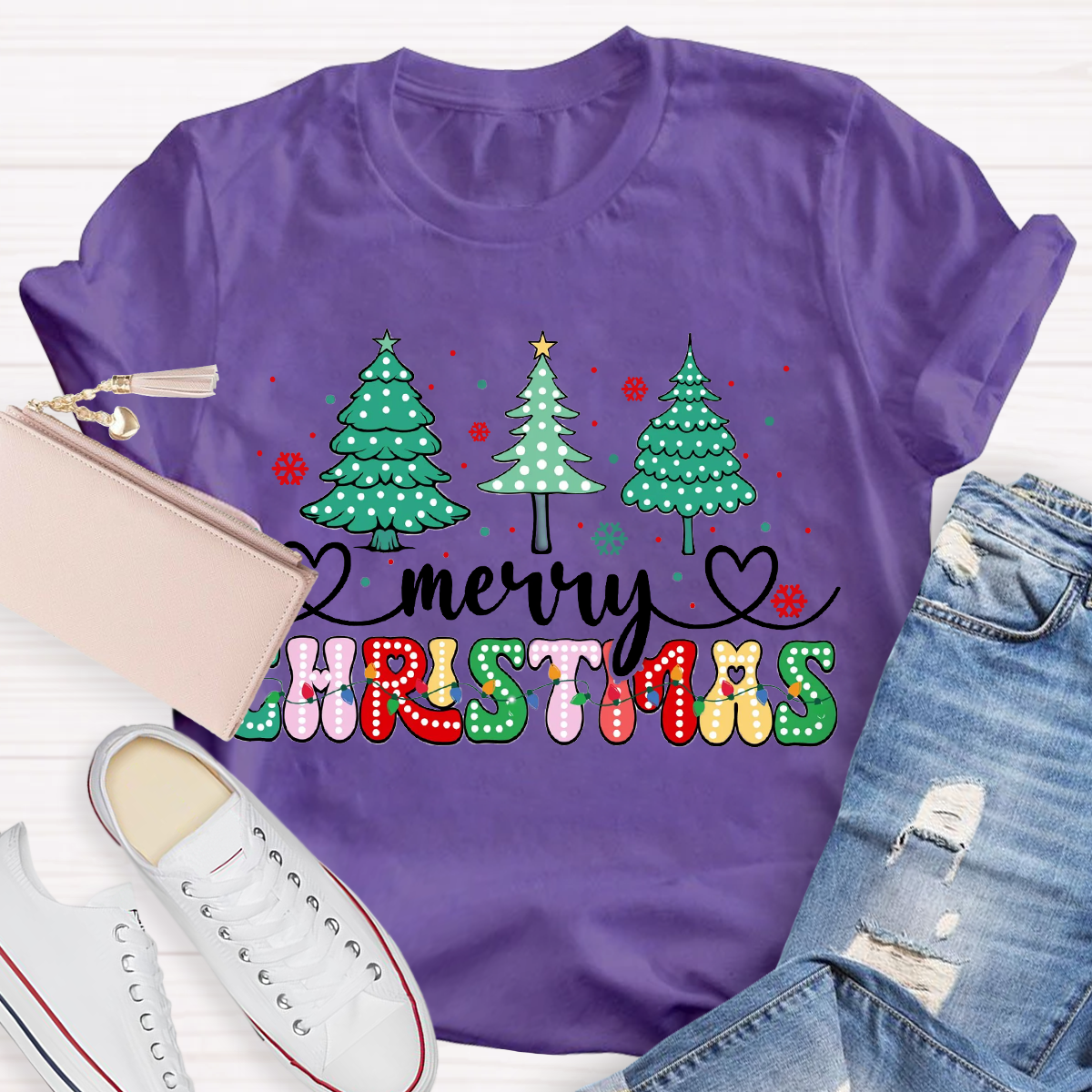 Merry Christmas Tree Teacher T-Shirt