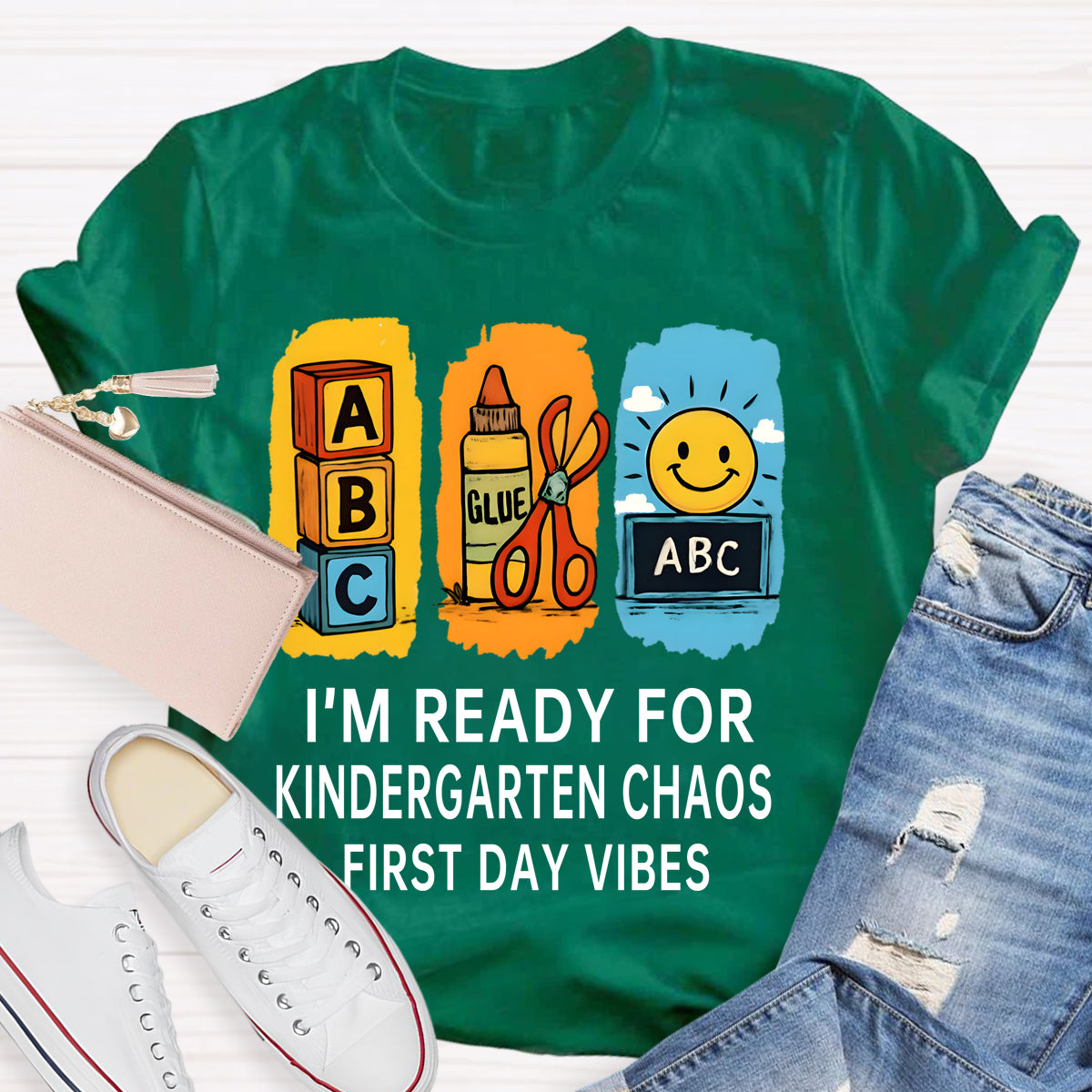 Personalized Grade I'm Ready For Kindergarten Chaos First Day Vines T-shirt