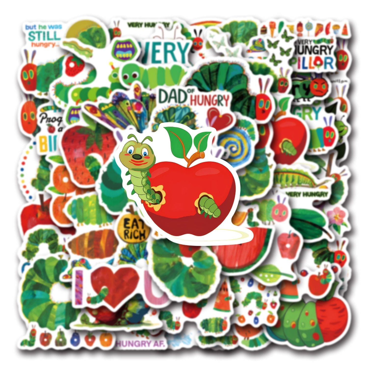 55 The Very Hungry Caterpillar graffiti stickers