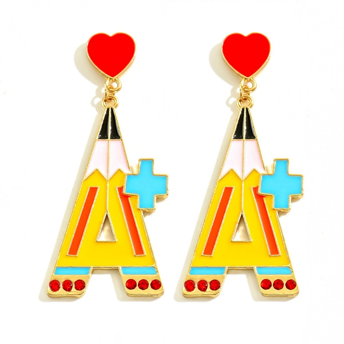 A+ Earrings Teacher's Day Fun Earrings