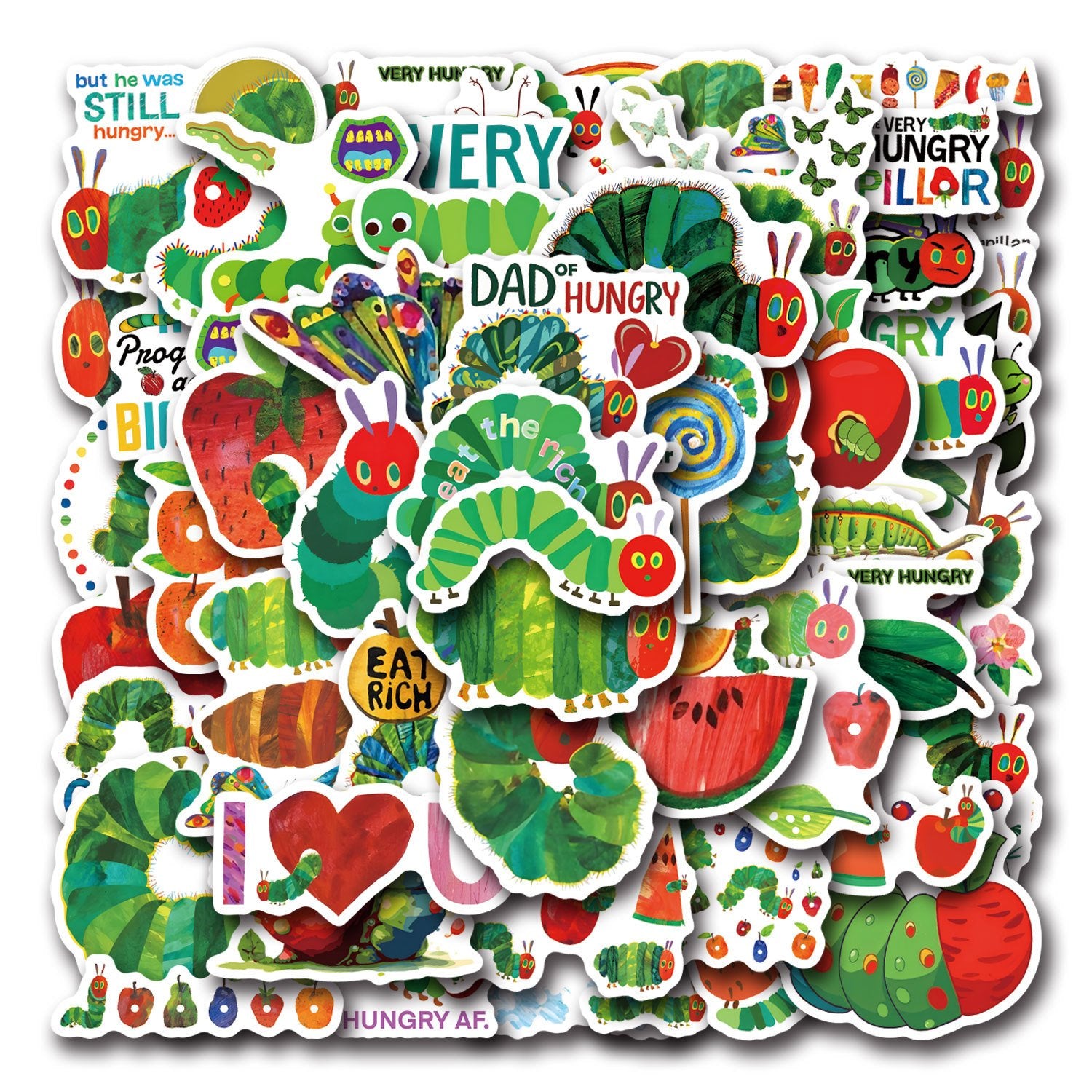 55 The Very Hungry Caterpillar graffiti stickers
