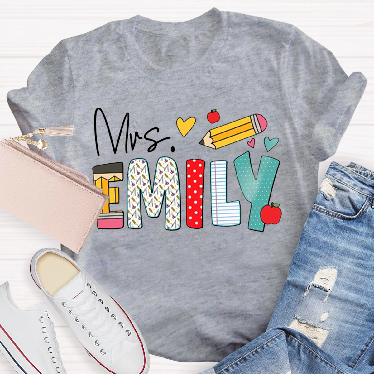 Personalized Name Art Pencil T-Shirt