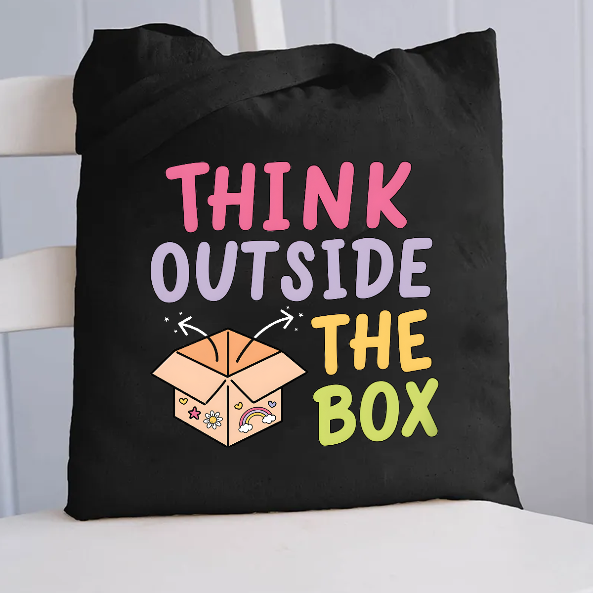 Think Outside The Box Canvas Tote Bag