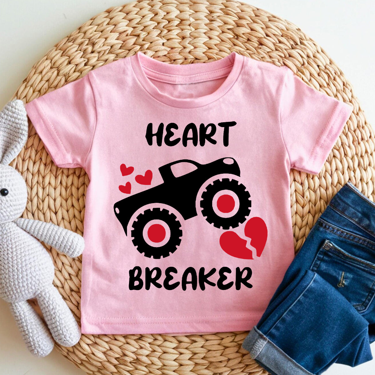 Heart Breaker Retro Valentine'S Day Design Toddler T-shirts