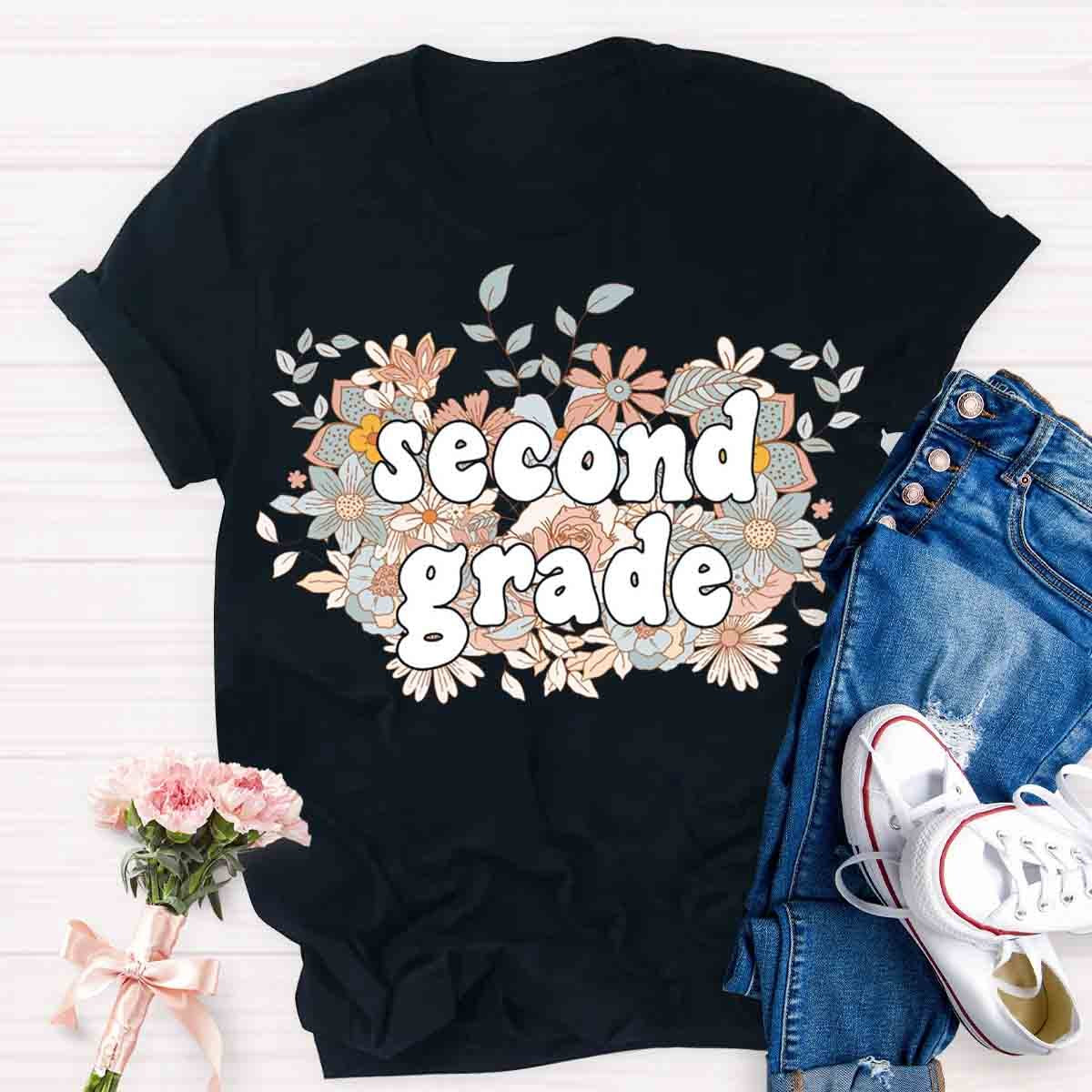 Personalized Grade Wild Flowers T-Shirt