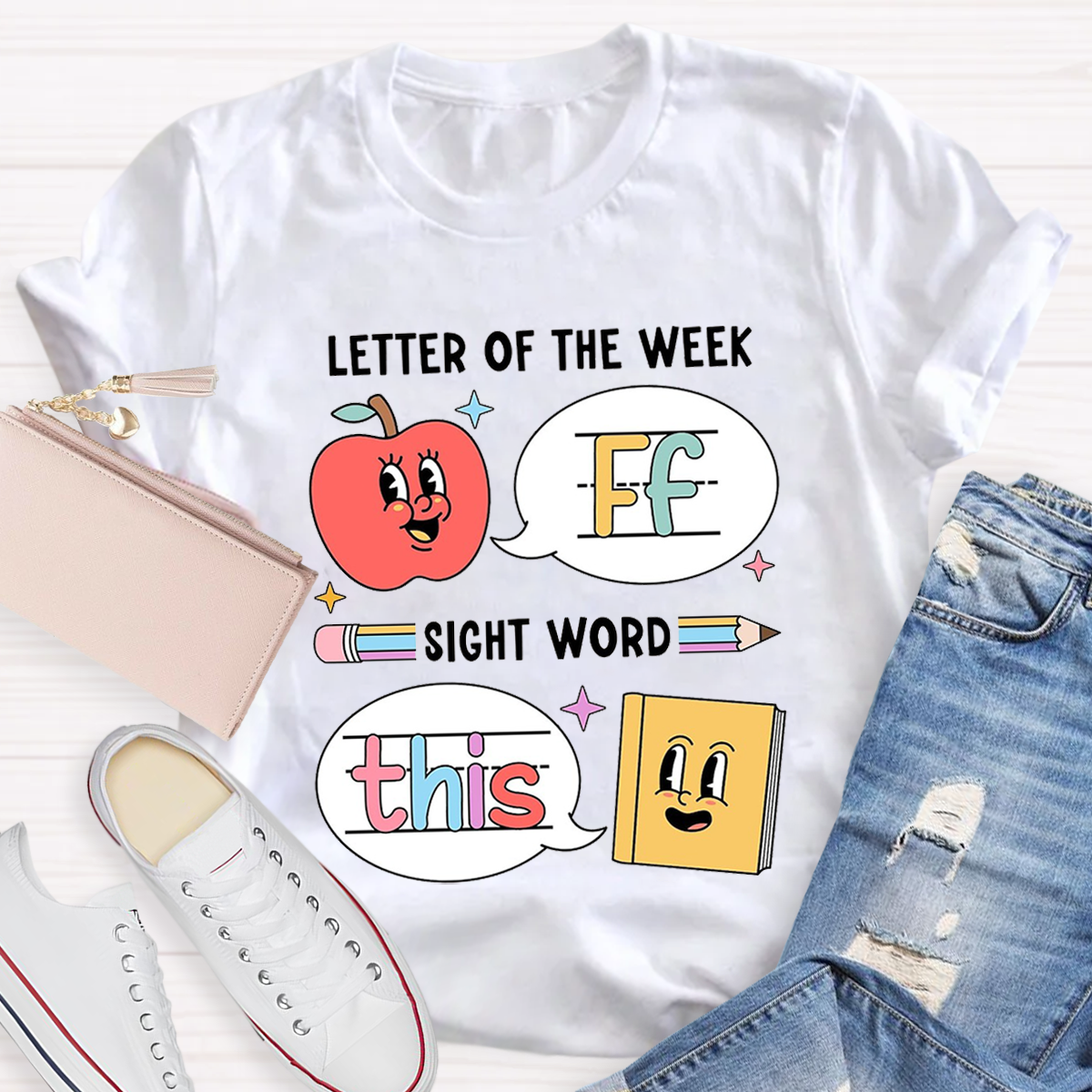 Personalized The Letter Of The Week Teacher T-Shirt