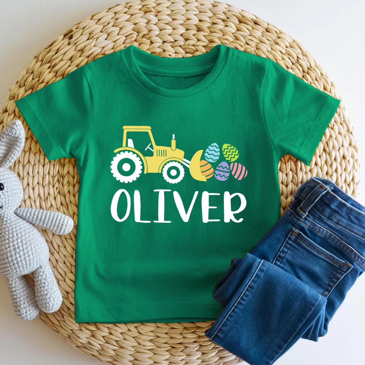 Personalized Name Trailer Easter Egg Toddler T-shirts