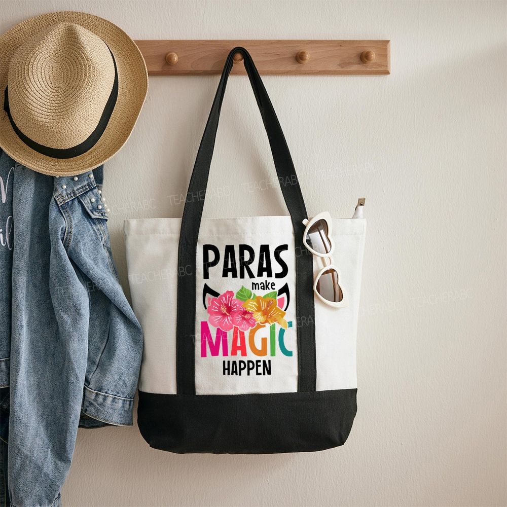 Paras Make Magic Happen Color-blocked Canvas Bag