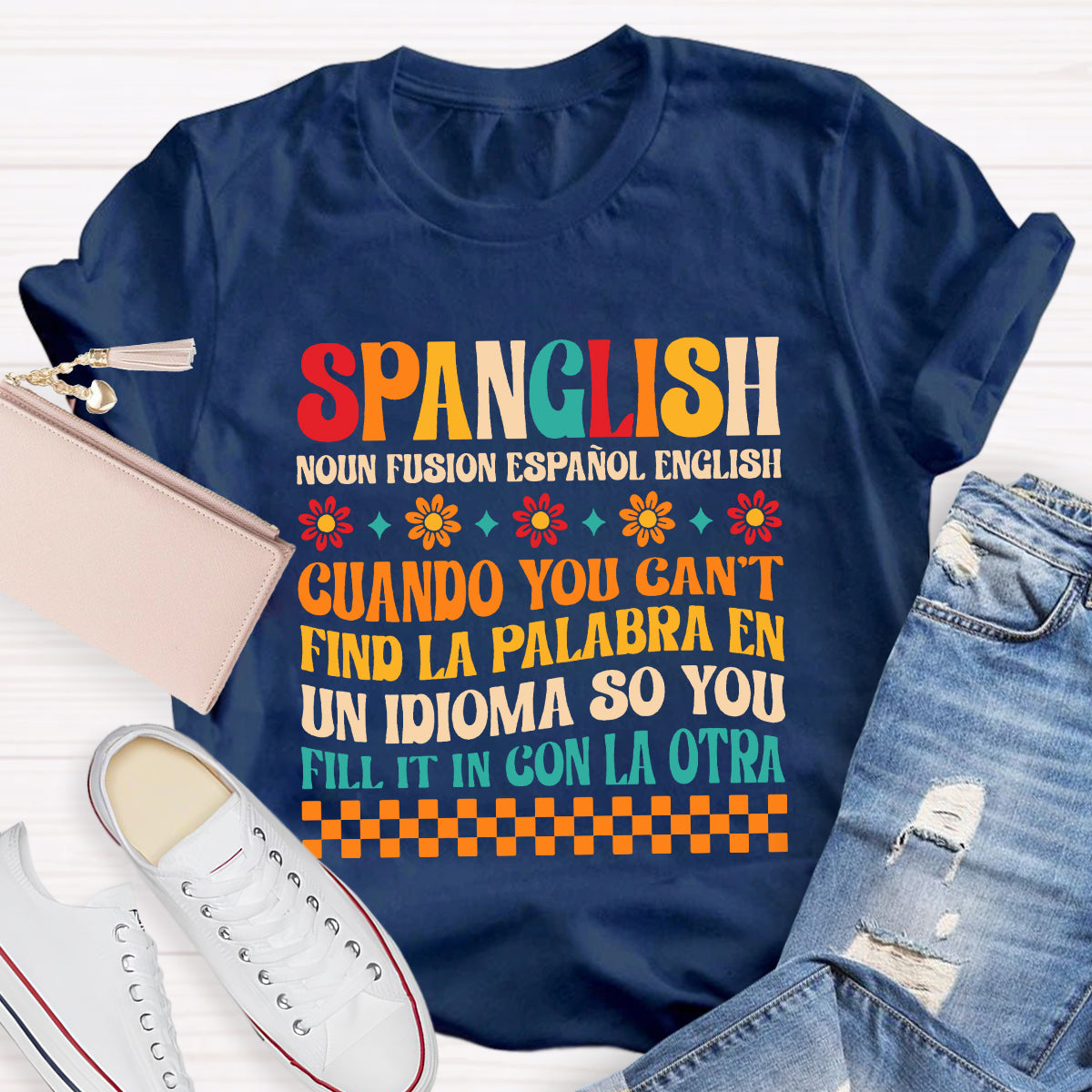 Spanglish Definition Bilingual Teacher T-Shirt
