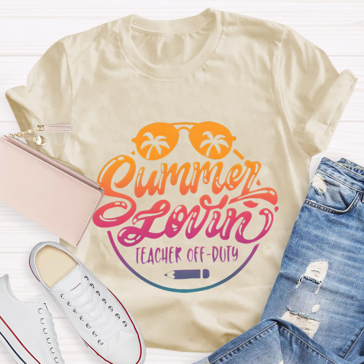 Summer Lovin Teacher Off Duty Teacher T-Shirt