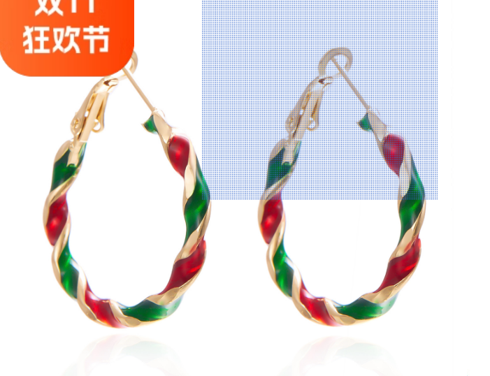 Christmas Colorful Spiral Geometric Earrings