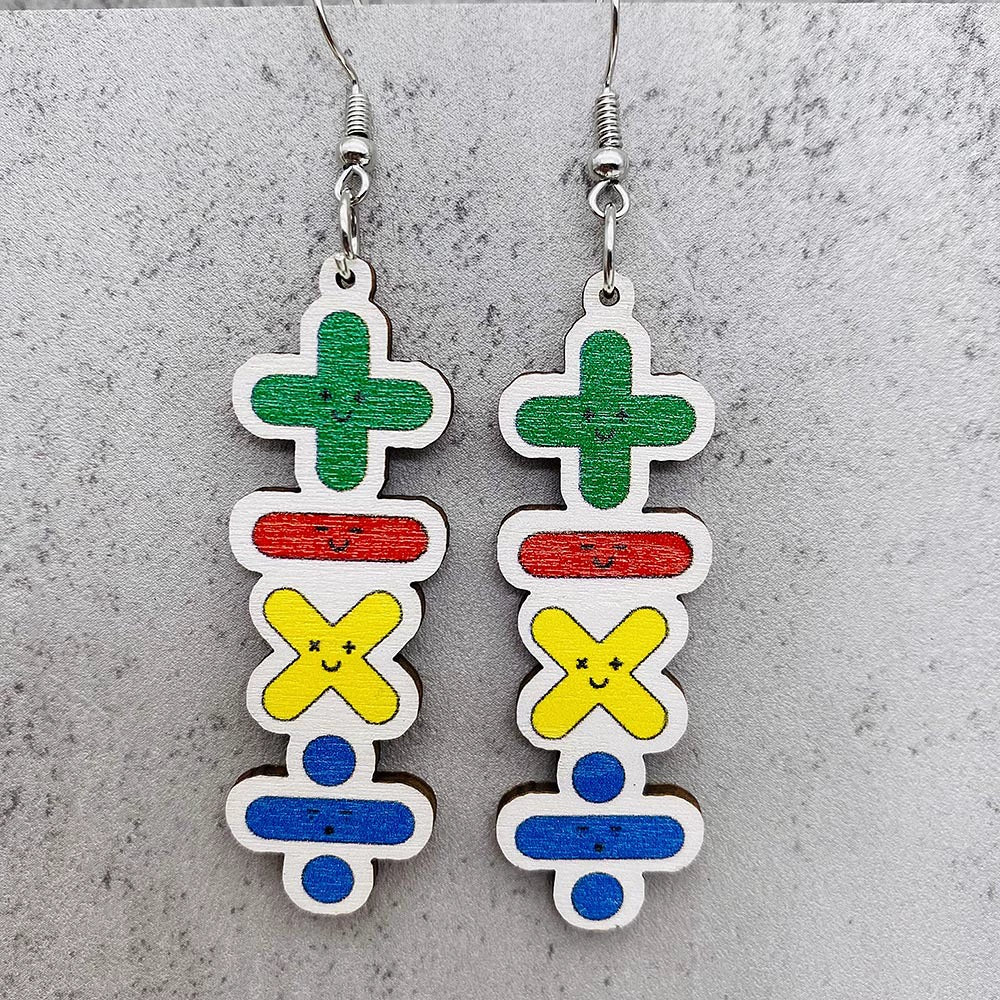 Pencil Crayon Box Scissors Earrings