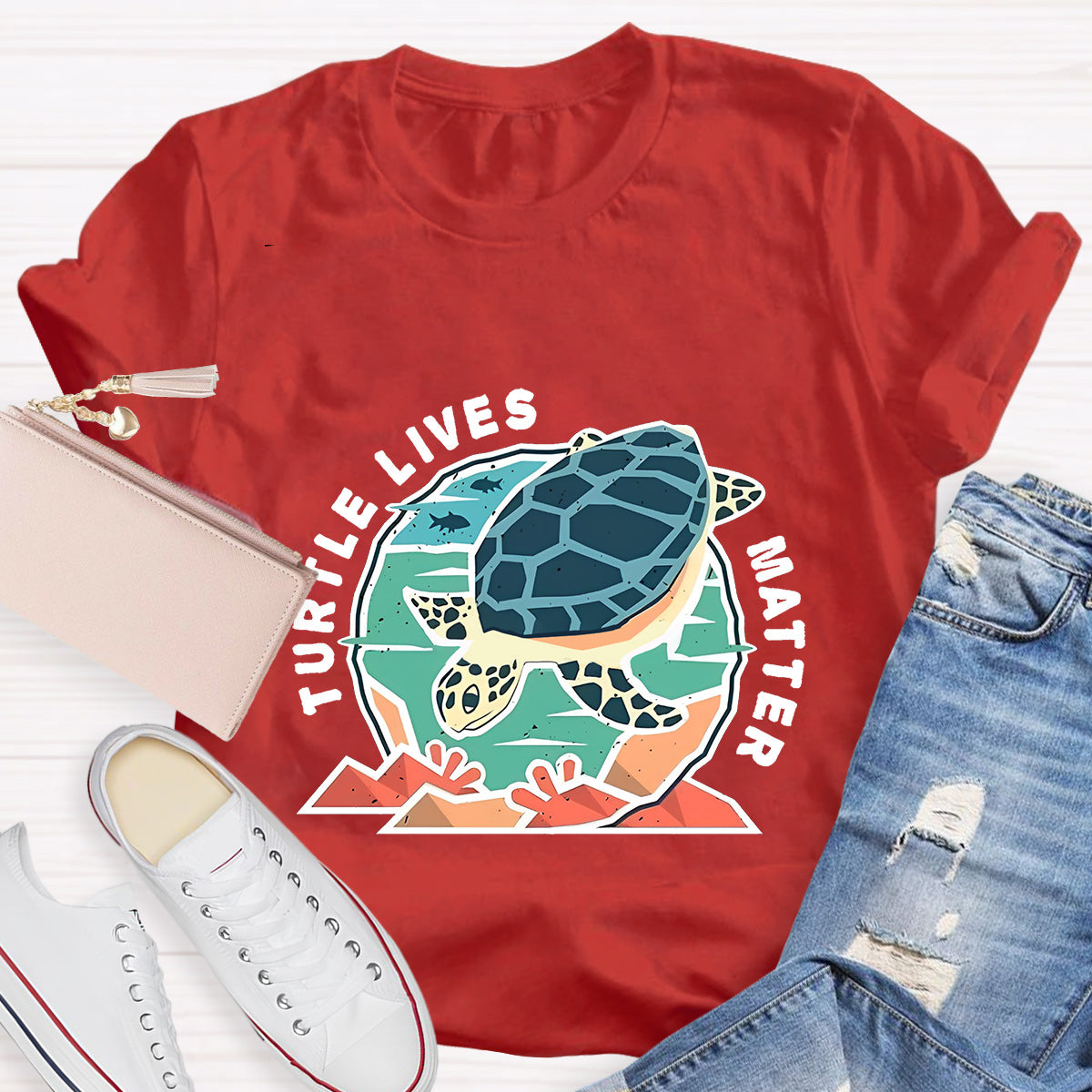 Turtle Lives Matter Teacher T-Shirt