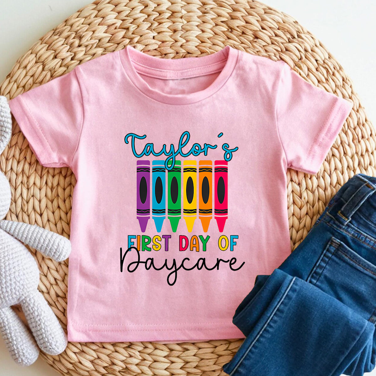 Personalized Name And Grade First Day Of Daycare Toddler T-shirts