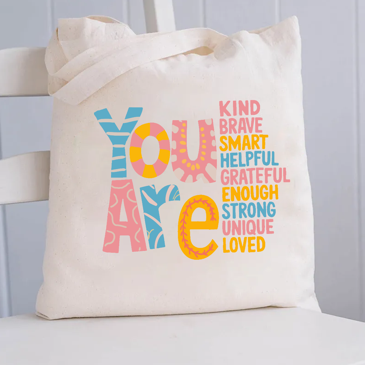 You Are loved Unique Canvas Tote Bag