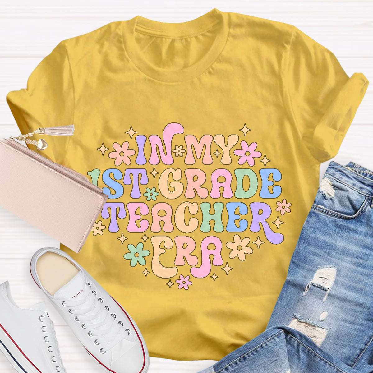 Personalize Grade Teacher Era Teacher T-Shirt