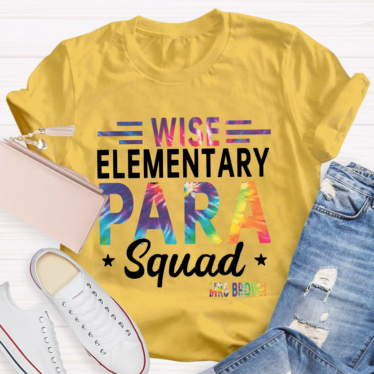 Personalized Name Wish Elementary Para Squad T-shirt