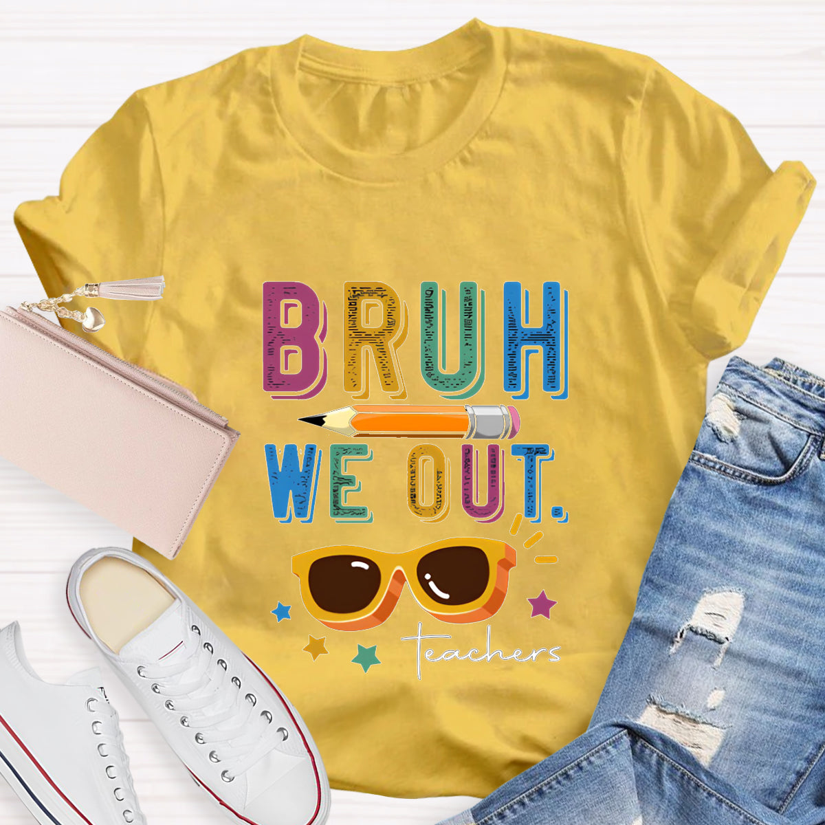 Bruh We Out Teachers T-Shirt