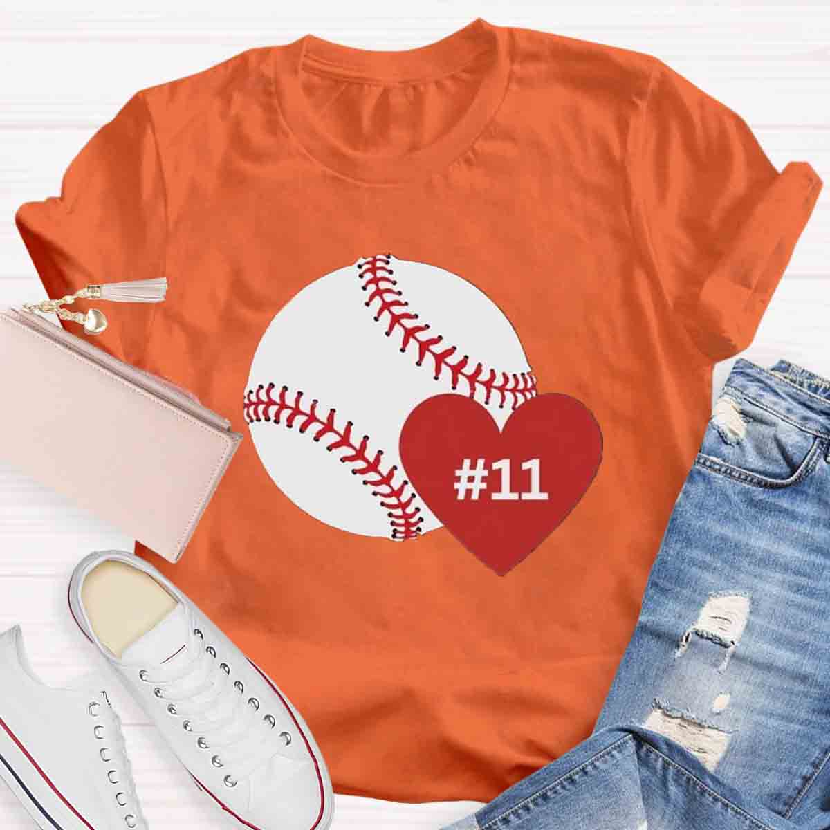 Personalized Number Game Day Teacher T-Shirt