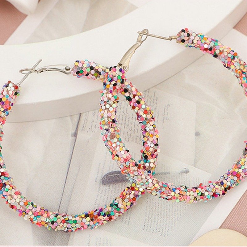 Shining Elements Colorful Metal Earrings