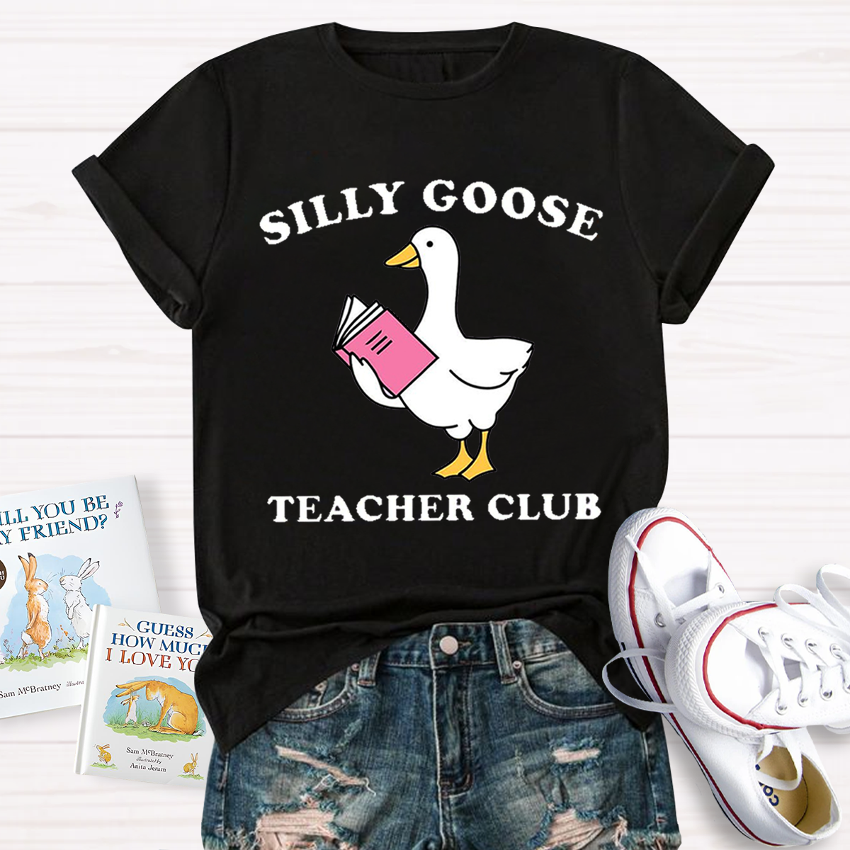 Silly Goose Teacher Club Funny T-Shirt