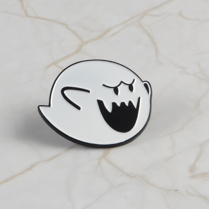 Cartoon Smile Face Ghost Pin