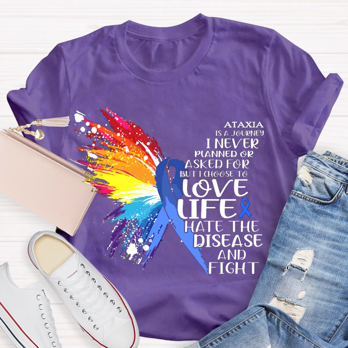 Love Life Hate The Disease And Fight T-shirt
