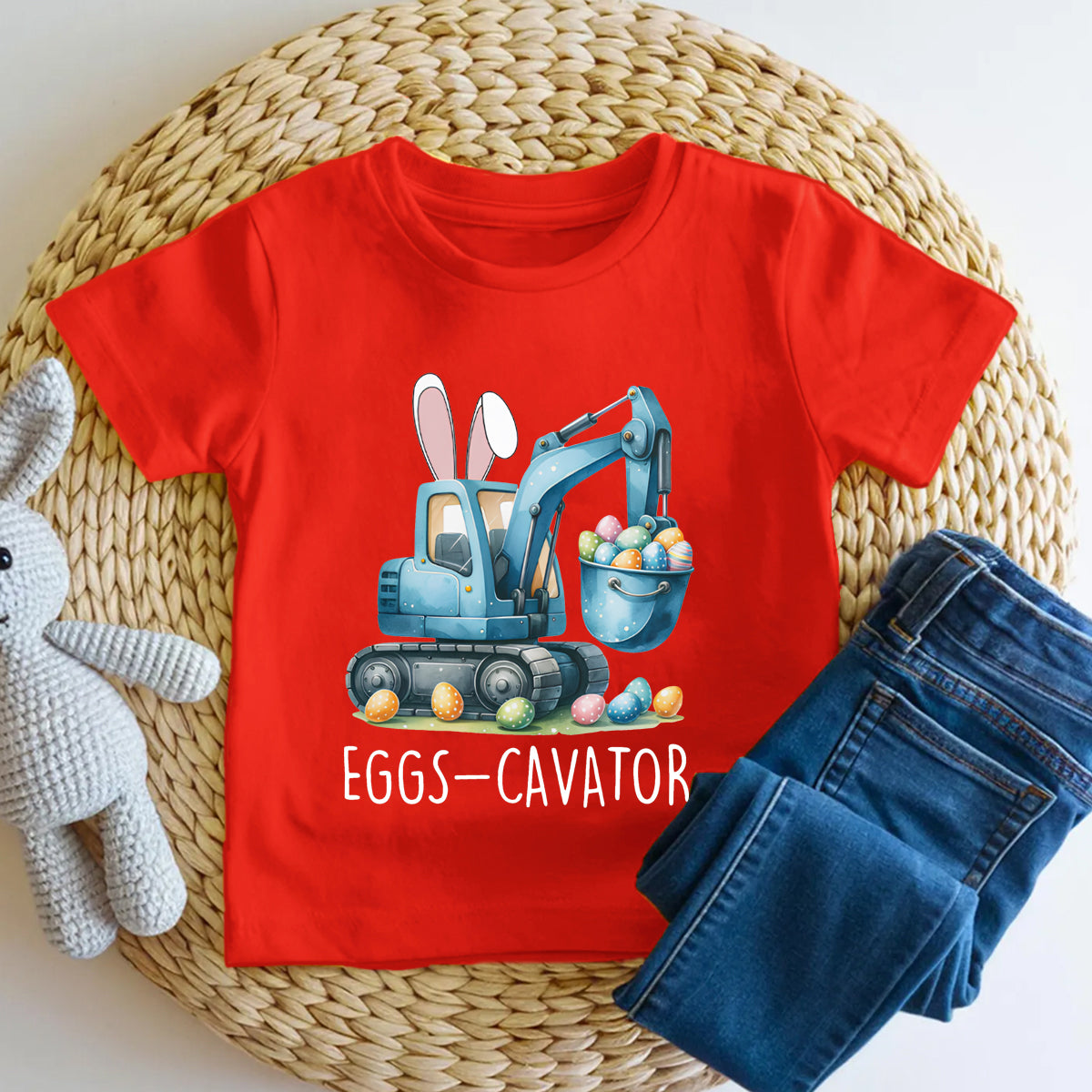 Eggs-Cavator Easter Egg Toddler T-shirts